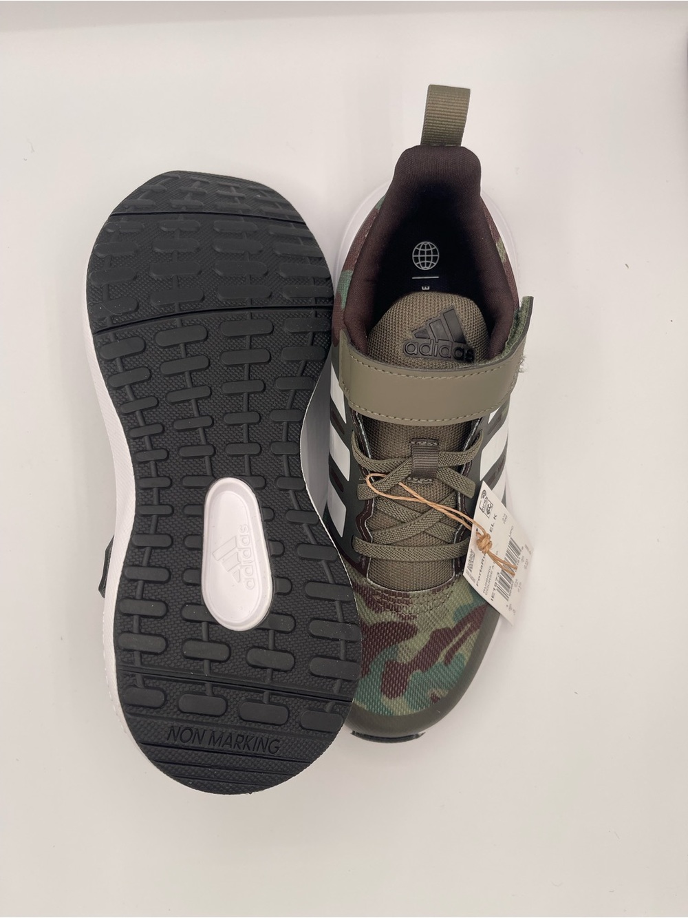 Adidas Kids Camouflage Sneakers in Olive Green and Black
